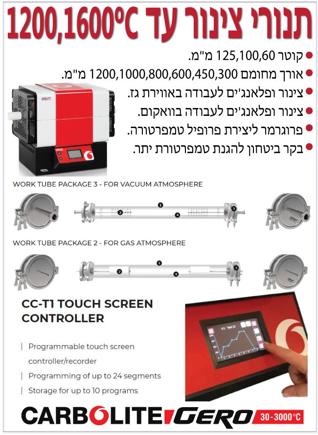 תנורי צינור למעבדה עד 1200,1600 צלזיוס תנורי צינור למעבדה עד 1200,1600 צלזיוס