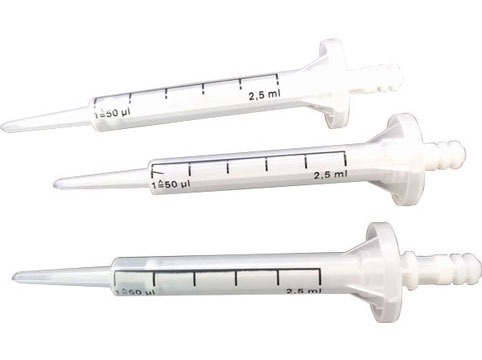 2.5ml, piston PE-HO, cylinderPP,non-sterile. 1 pc, 5pcs/packing