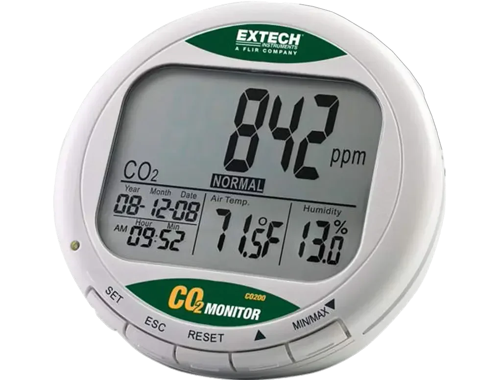מד איכות אויר CO2 , אוגר נתונים , שולחני
