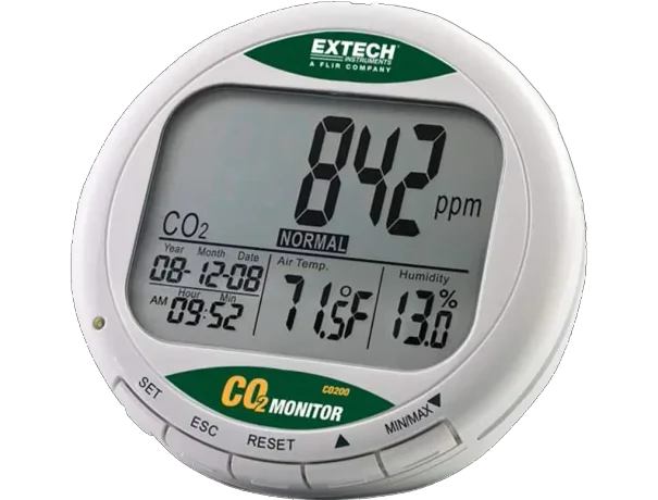 מד איכות אויר CO2 , אוגר נתונים , שולחני