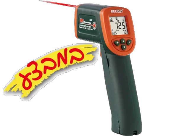 מד טמפרטורה ללא מגע (50- עד 600 צלזיוס) + טרמוקפל K 3