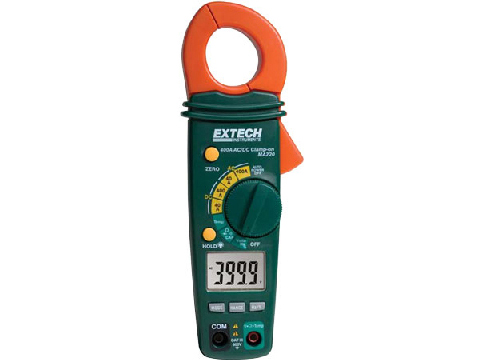 צבת זרם משולב עם רב מודד טווח זרם 400 אמפר AC/DC