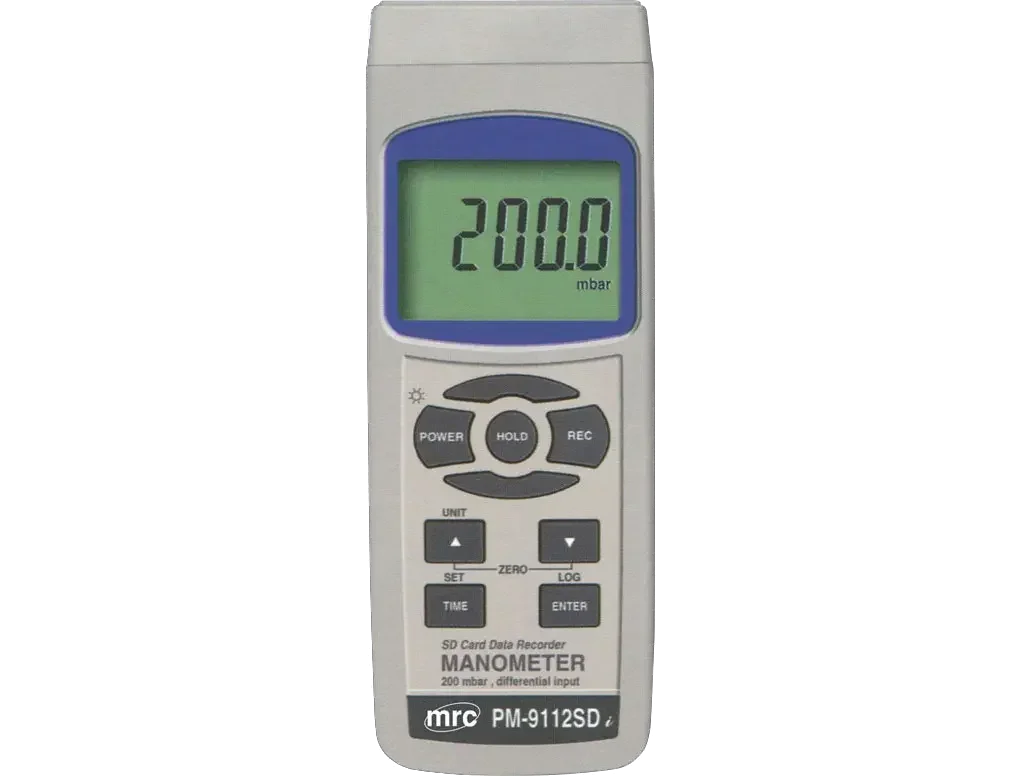 מד לחץ הפרשי דיגיטלי 200 מיליבר+אוגר נתונים
