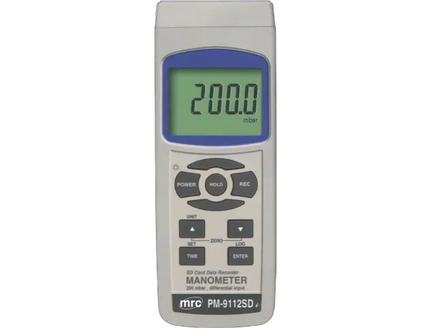 מד לחץ הפרשי דיגיטלי 200 מיליבר+אוגר נתונים
