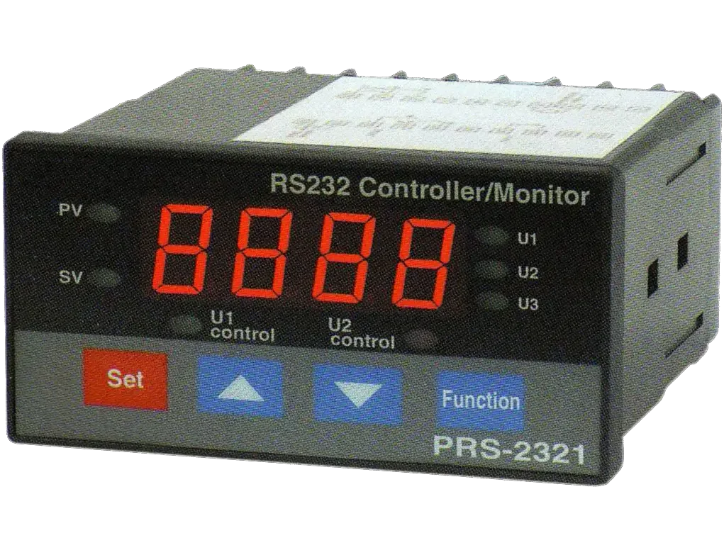 צג\בקר כניסת RS-232 עם יצאות מגע יבש+תקשורת