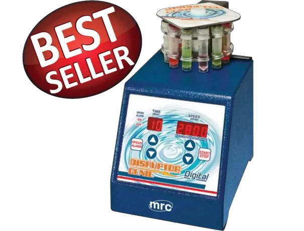 וורטקס הומוגנייזר עם בידים לריסוק תאים ורקמות דיגיטלי 3